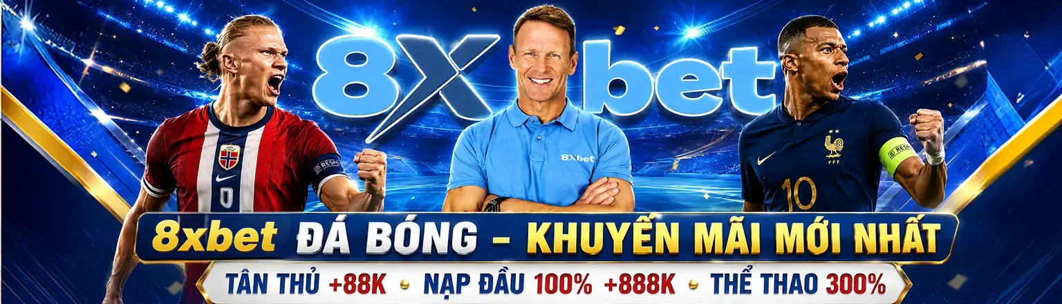 Banner 8xbet đá bóng - trang cá cược bóng đá trực tuyến chính thức 2026
